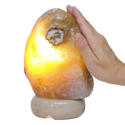 Crystal Quartz River Agate Lamp - White LED Bulb S1536 | Crystal Factory