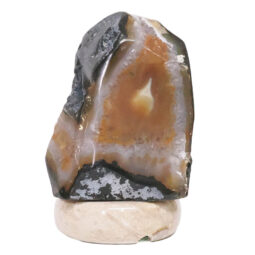 Crystal Quartz River Agate Lamp - White LED Bulb S1537 | Crystal Factory