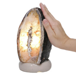 Crystal Quartz River Agate Lamp - White LED Bulb S1538 | Crystal Factory