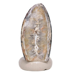 Crystal Quartz River Agate Lamp - White LED Bulb S1538 | Crystal Factory