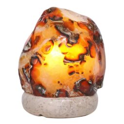 Crystal Quartz River Agate Lamp - White LED Bulb S1540 | Crystal Factory