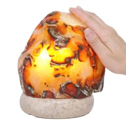 Crystal Quartz River Agate Lamp - White LED Bulb S1540 | Crystal Factory