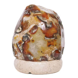 Crystal Quartz River Agate Lamp - White LED Bulb S1540 | Crystal Factory