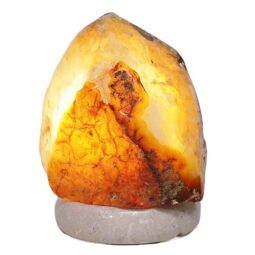 Crystal Quartz River Agate Lamp - White LED Bulb S1541 | Crystal Factory