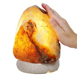 Crystal Quartz River Agate Lamp - White LED Bulb S1541 | Crystal Factory