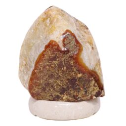 Crystal Quartz River Agate Lamp - White LED Bulb S1541 | Crystal Factory
