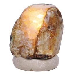 Crystal Quartz River Agate Lamp - White LED Bulb S1543 | Crystal Factory