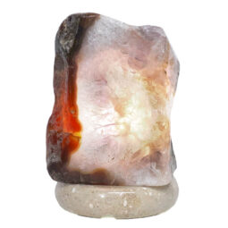 Crystal Quartz River Agate Lamp - White LED Bulb S1545 | Crystal Factory