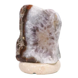 Crystal Quartz River Agate Lamp - White LED Bulb S1545 | Crystal Factory