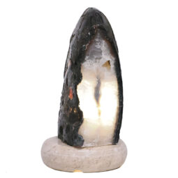 Crystal Quartz River Agate Lamp - White LED Bulb S1546 | Crystal Factory