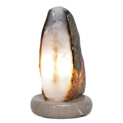 Crystal Quartz River Agate Lamp - White LED Bulb S1547 | Crystal Factory