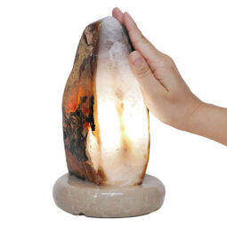 Crystal Quartz River Agate Lamp - White LED Bulb S1547 | Crystal Factory