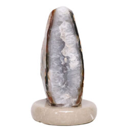 Crystal Quartz River Agate Lamp - White LED Bulb S1547 | Crystal Factory