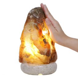 Crystal Quartz River Agate Lamp - White LED Bulb S1548 | Crystal Factory