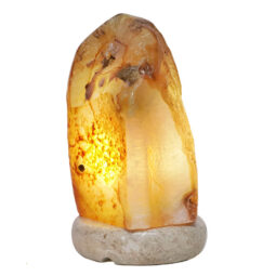 Crystal Quartz River Agate Lamp - White LED Bulb S1549 | Crystal Factory