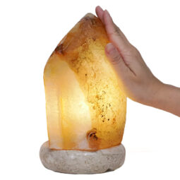 Crystal Quartz River Agate Lamp - White LED Bulb S1549 | Crystal Factory