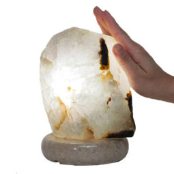 Crystal Quartz River Agate Lamp - White LED Bulb S1550 | Crystal Factory
