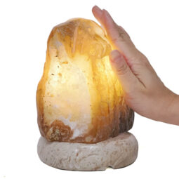 Crystal Quartz River Agate Lamp - White LED Bulb S1551 | Crystal Factory