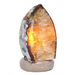 Crystal Quartz River Agate Lamp - White LED Bulb S1552 | Crystal Factory