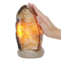 Crystal Quartz River Agate Lamp - White LED Bulb S1552 | Crystal Factory