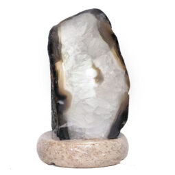 Crystal Quartz River Agate Lamp - White LED Bulb S1553 | Crystal Factory
