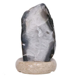 Crystal Quartz River Agate Lamp - White LED Bulb S1553 | Crystal Factory