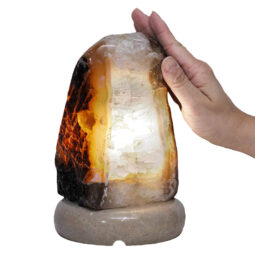 Crystal Quartz River Agate Lamp - White LED Bulb S1556 | Crystal Factory