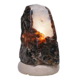 Crystal Quartz River Agate Lamp - White LED Bulb S1557 | Crystal Factory