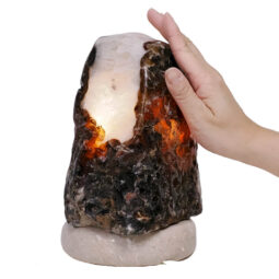 Crystal Quartz River Agate Lamp - White LED Bulb S1557 | Crystal Factory