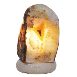 Crystal Quartz River Agate Lamp - White LED Bulb S1558 | Crystal Factory
