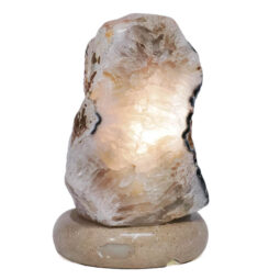 Crystal Quartz River Agate Lamp - White LED Bulb S1559 | Crystal Factory