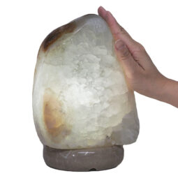 Crystal Quartz River Agate Lamp - White LED Bulb S1560 | Crystal Factory