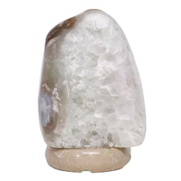 Crystal Quartz River Agate Lamp - White LED Bulb S1560 | Crystal Factory