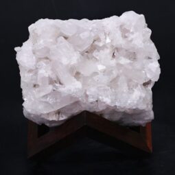 Clear Quartz Cluster on Timber Stand 12cm J2180 | Crystal Factory