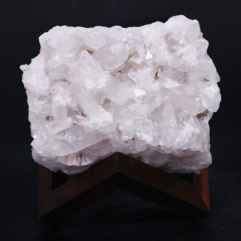 4.2kg Clear Quartz Cluster on Timber Stand 12cm J2180 3 Clear Quartz Cluster on Timber Stand 12cm J2180 | Crystal Factory
