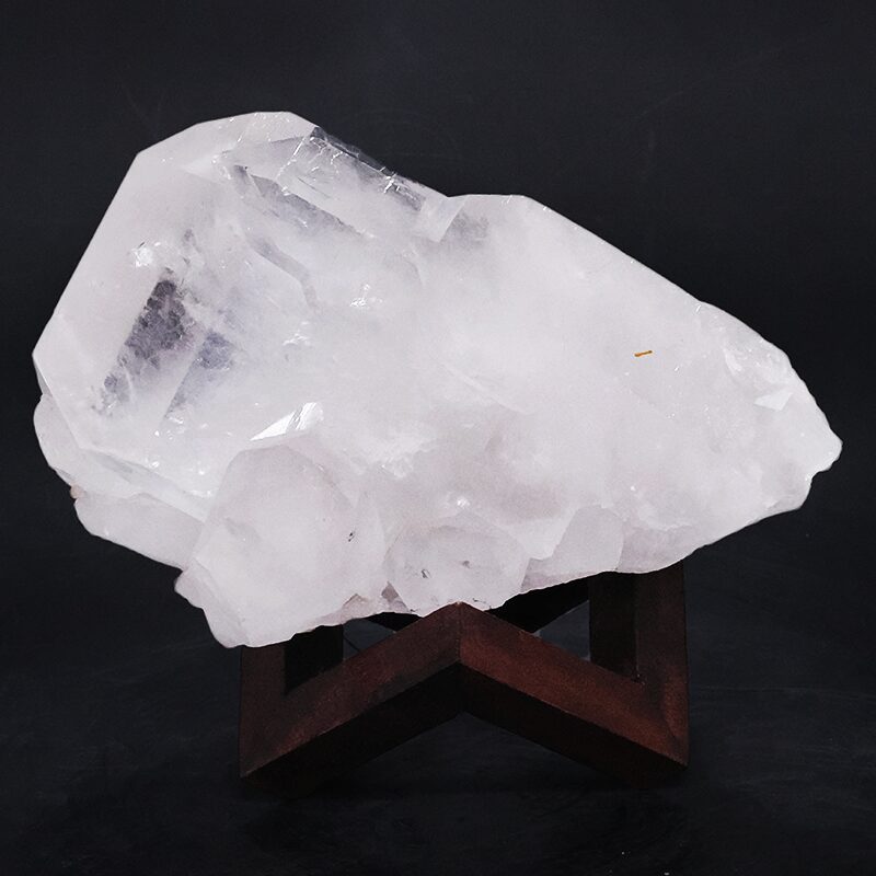 2.4kg Clear Quartz Cluster on Timber Stand 8cm J2182 3 Clear Quartz Cluster on Timber Stand 8cm J2182 | Crystal Factory