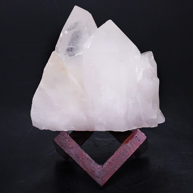 2.3kg Clear Quartz Cluster on Timber Stand 8cm J2183 3 Clear Quartz Cluster on Timber Stand 8cm J2183 | Crystal Factory