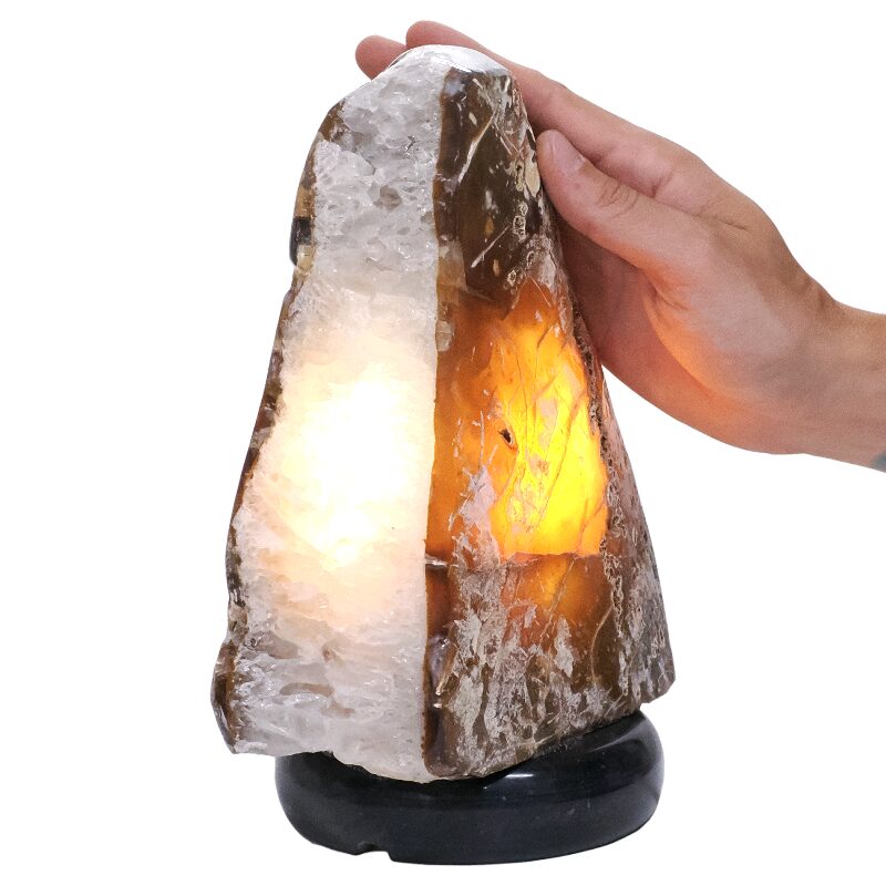 5.2kg Crystal Quartz River Agate Lamp White LED N2236 4 2.3kg Crystal Quartz River Agate Lamp N2236 | Crystal Factory