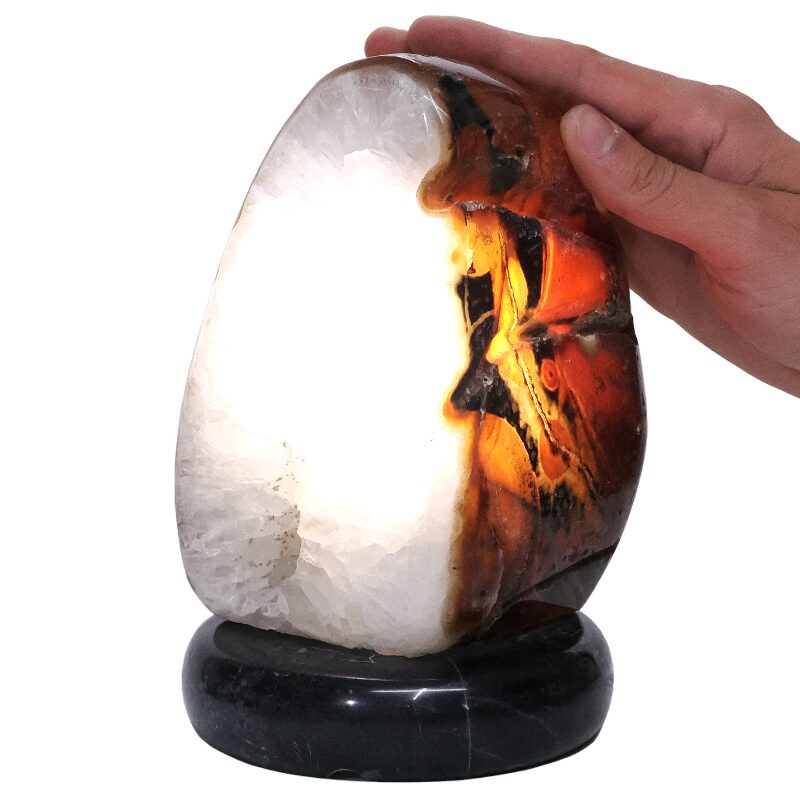 3.6kg Crystal Quartz River Agate Lamp White LED N2239 4 2.3kg Crystal Quartz River Agate Lamp N2239 | Crystal Factory