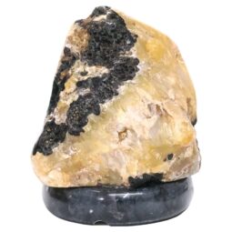 Golden Fire River Agate Lamp White LED N2243 | Crystal Factory