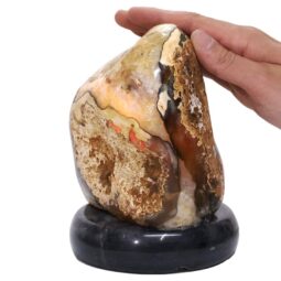 Golden Fire River Agate Lamp White LED N2247 | Crystal Factory