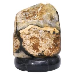 Golden Fire River Agate Lamp White LED N2247 | Crystal Factory