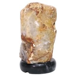 Golden Fire River Agate Lamp White LED N2249 | Crystal Factory