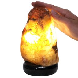 Golden Fire River Agate Lamp White LED N2253 | Crystal Factory