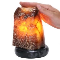 Golden Fire River Agate Lamp White LED N2255 | Crystal Factory