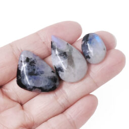 Rainbow Moonstone Cabochon Gemstone Parcel Set 3 Pieces | Crystal Factory