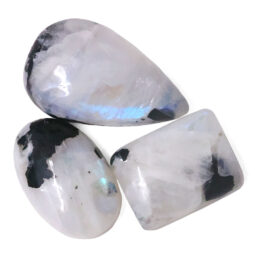 Rainbow Moonstone Cabochon Gemstone Parcel Set 3 Pieces | Crystal Factory
