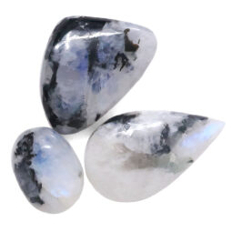 Rainbow Moonstone Cabochon Gemstone Parcel Set 3 Pieces | Crystal Factory