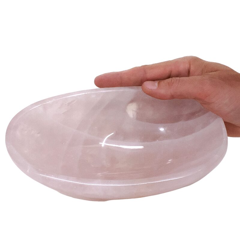 1.5kg Rose Quartz Bowl V49 6 1.5kg Rose Quartz Bowl V49 - Image 2