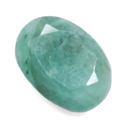 Emerald Faceted Oval Gemstone B767 | Crystal Factory